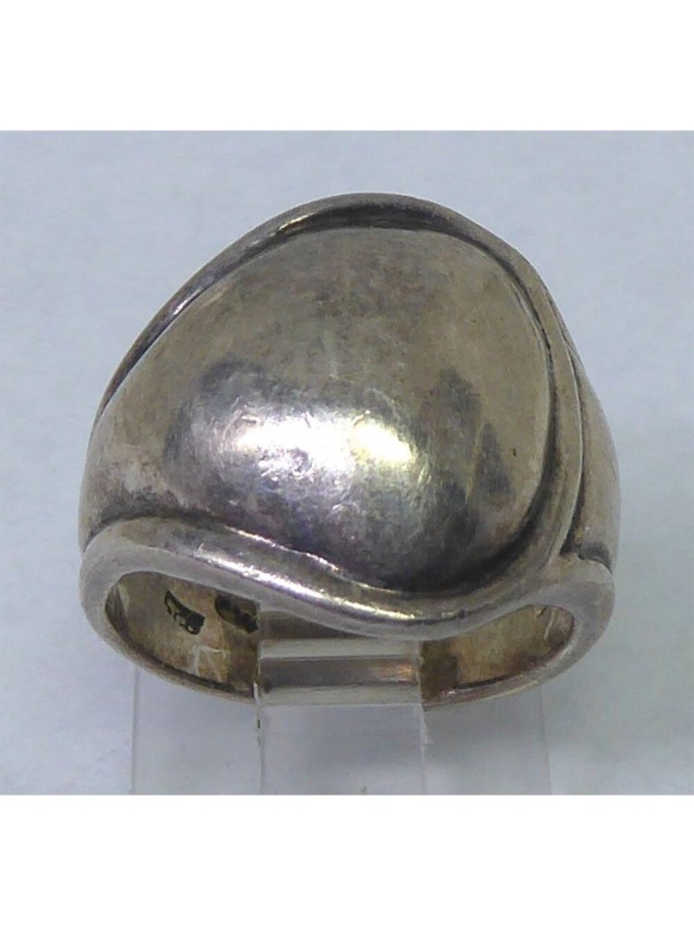 Vintage Cohr Denmark Sterling Silver Modernist Heavy Dome Ring Signed CW Size 6
